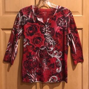 Style & Co Petite 3/4 Sleeve Top